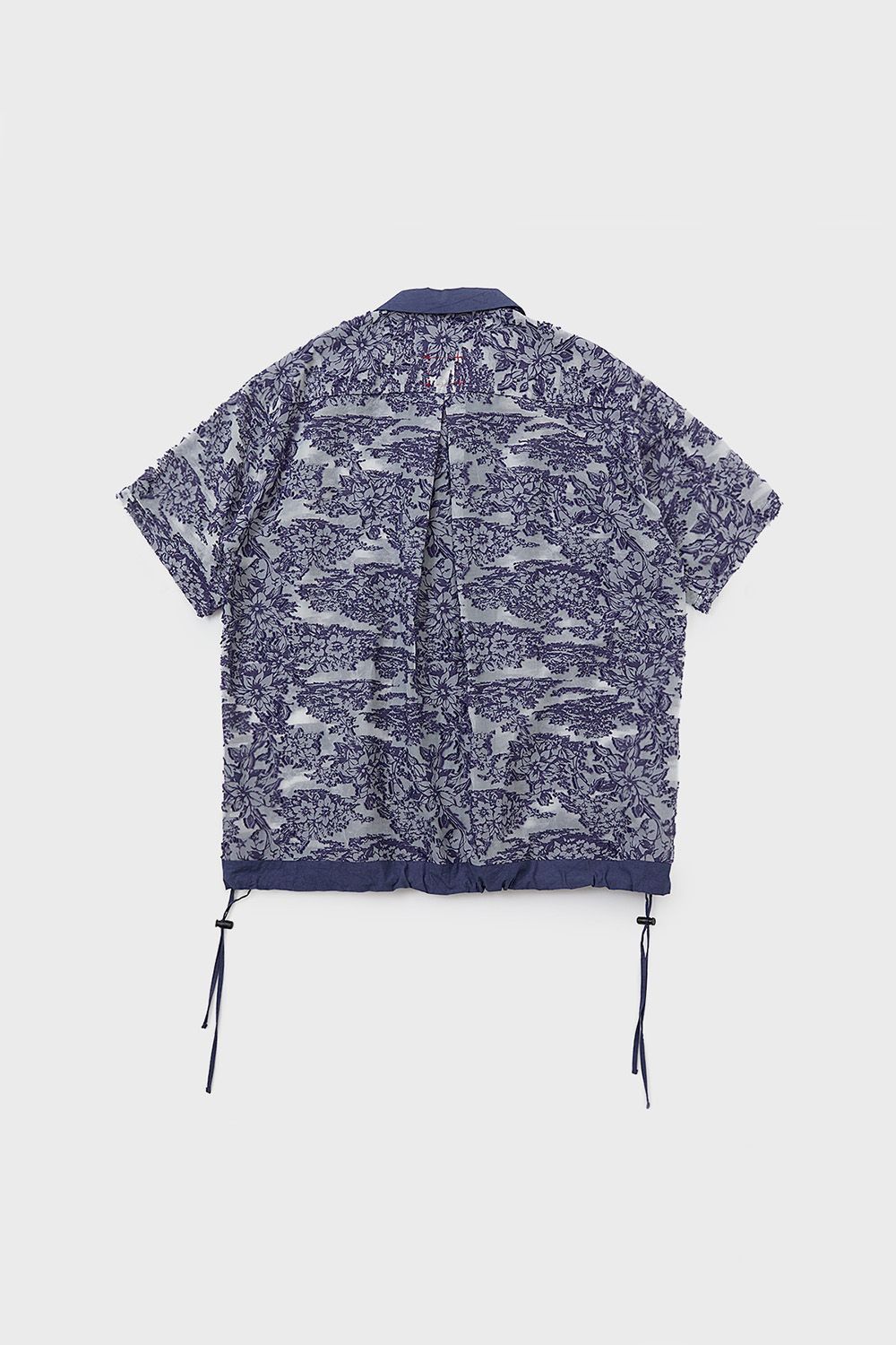 Cut jacquard sheer S/S shirt / カットジャガード シアー ショートスリーブ シャツ