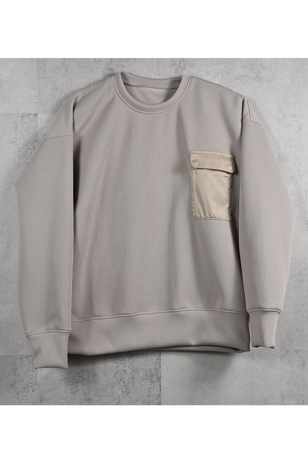 AZE MILITARY DROP TRAINER / 畔編み ミリタリー ドロップ トレーナー