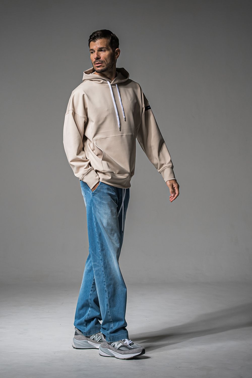 DENIM JERSEY WIDE PT / デニムジャージワイドパンツ