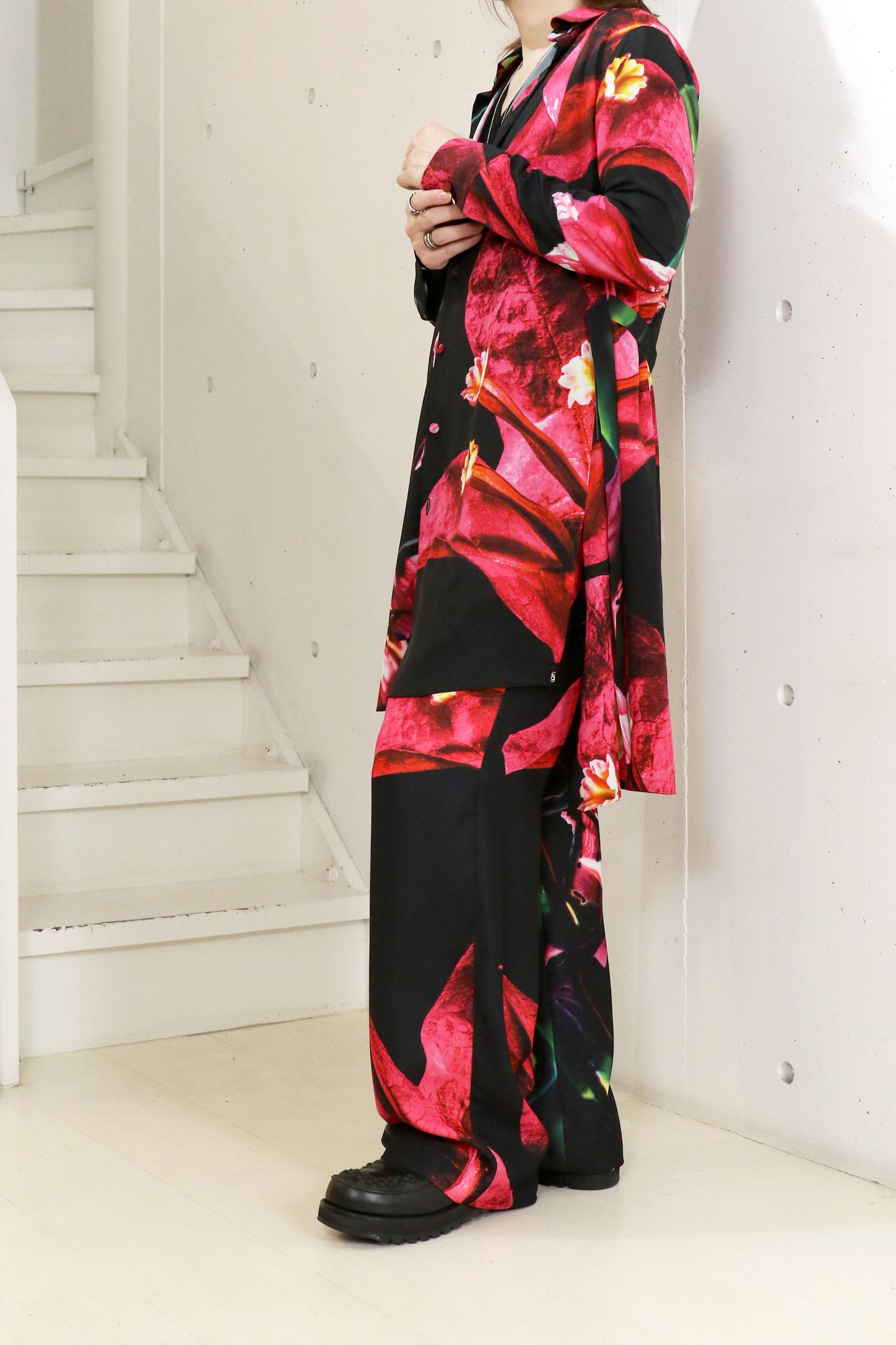 Eco Decine Bougainvillia Flare Shirt / ブーゲンビリア フレアシャツ