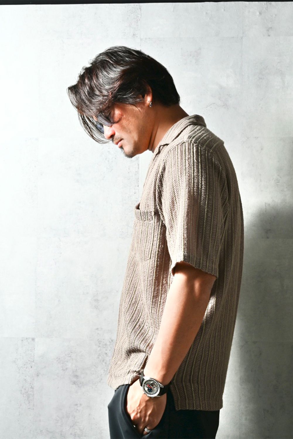 russel shirts / ラッセル織り オープンカラーシャツ