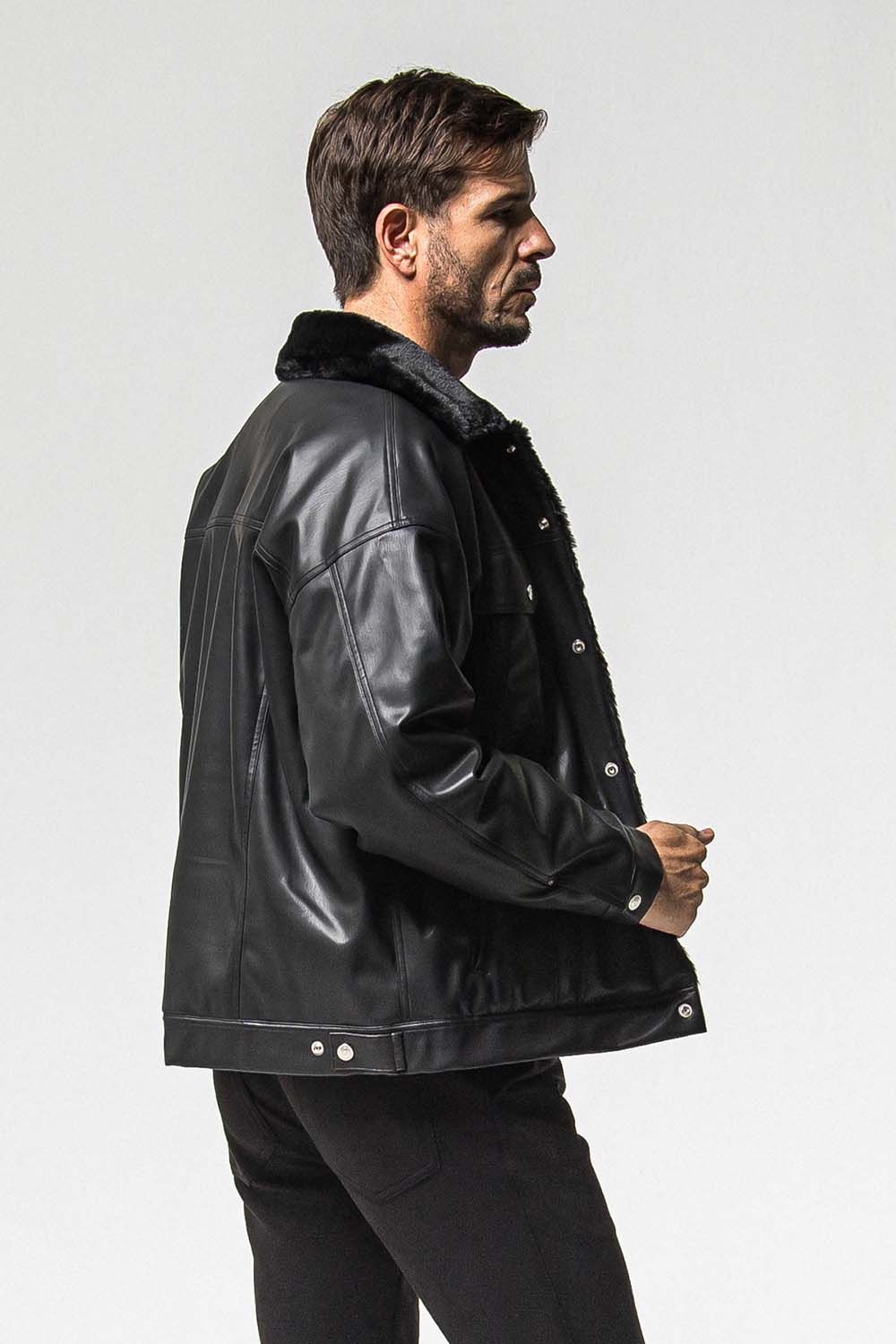 LEATHER FUR OVER G  / レザー ファー オーバー Gジャン