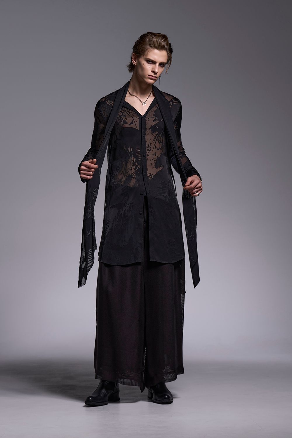 Shadow Butterfly Opal Stole Flare Shirt / シャドウバタフライ オパール ストールフレアシャツ