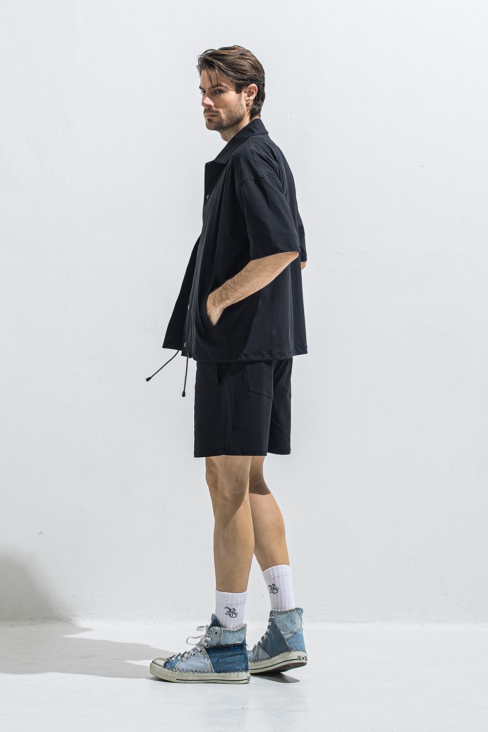 NYLON HALF COACH JACKET / ナイロン ハーフスリーブ コーチジャケット