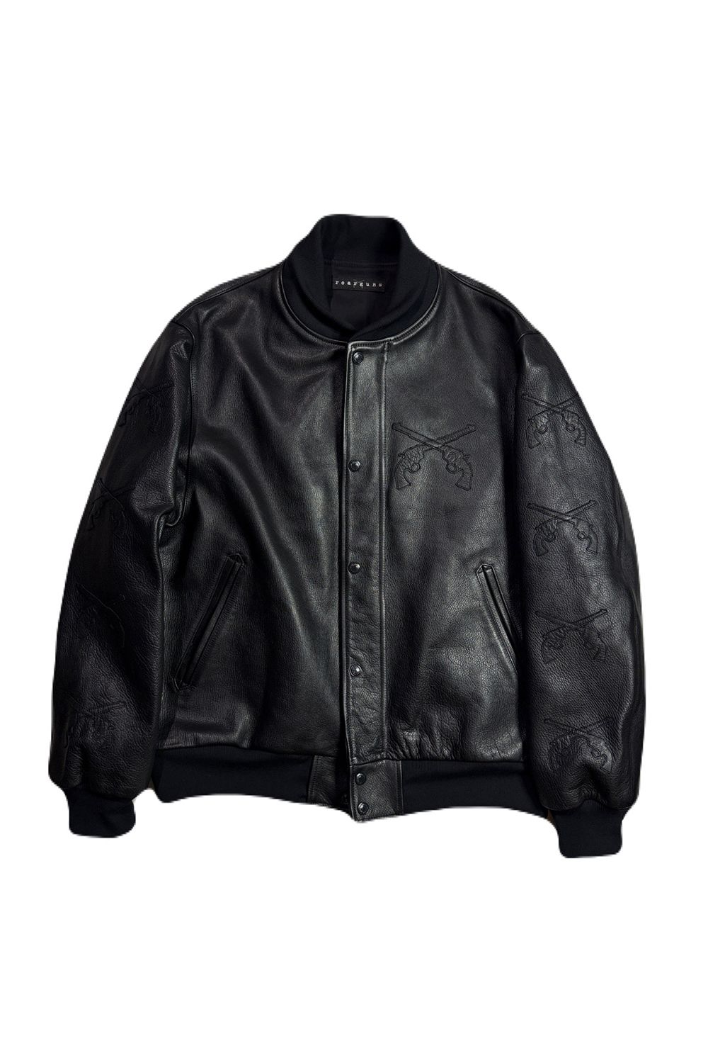 COW LEATHER RIB JKT / カウレザー リブ ジャケット スタジャン