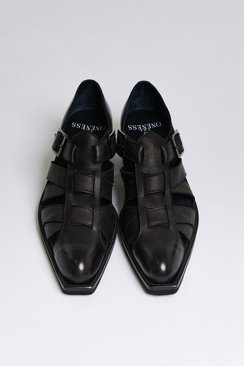 Eco Horse Hide Gladiator Ankle Boots  / エコ ホースハイド グラディエーター アンクル ブーツ