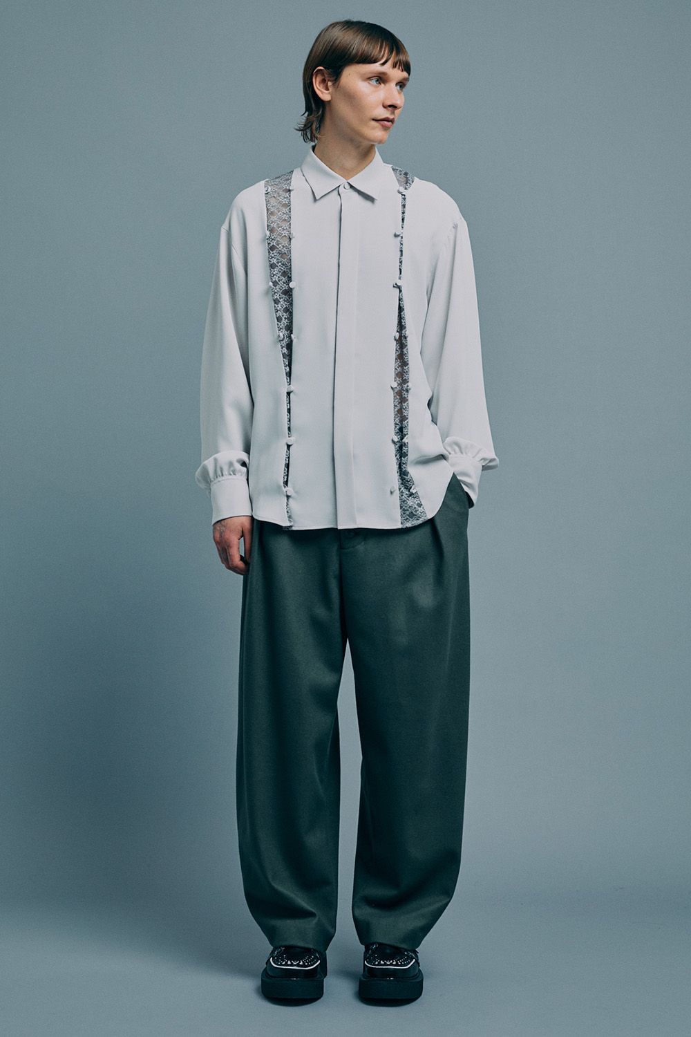 Lase detail SH / レース ディテール シャツ