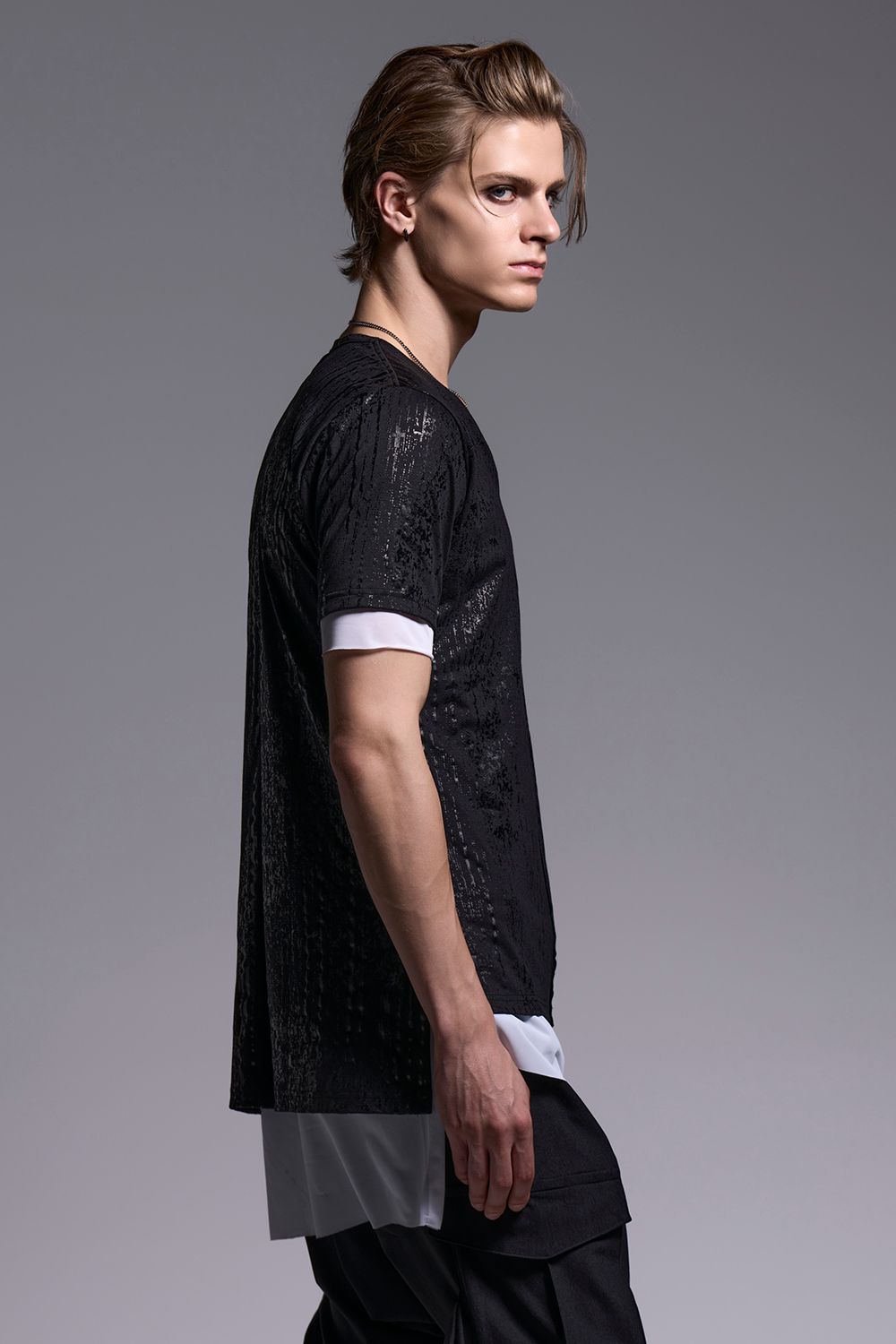 HAKU-BEATENJIKU Layered-T / 箔ベア天竺 レイヤード Tシャツ