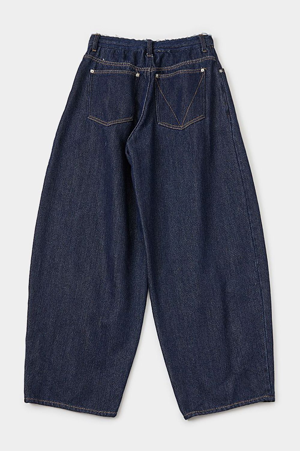 Loose twist yarn denim barrel PT / ルーズ ツイスト ヤーン デニム バレル パンツ