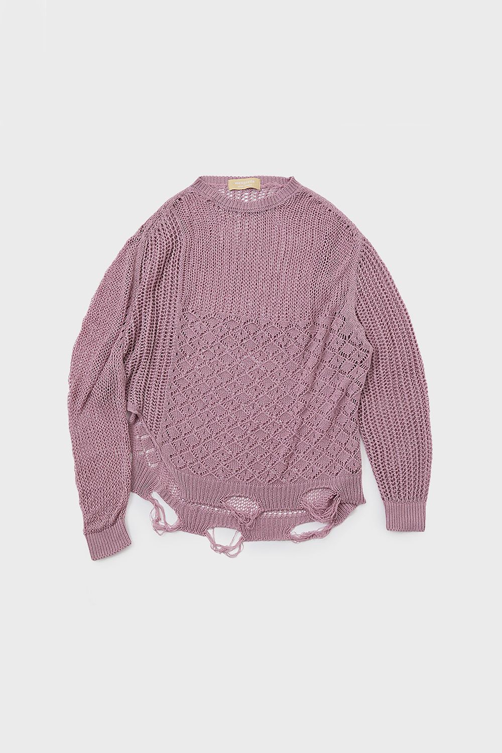 Sheer loose knit P/O / シアー ルーズ ニット プルオーバー