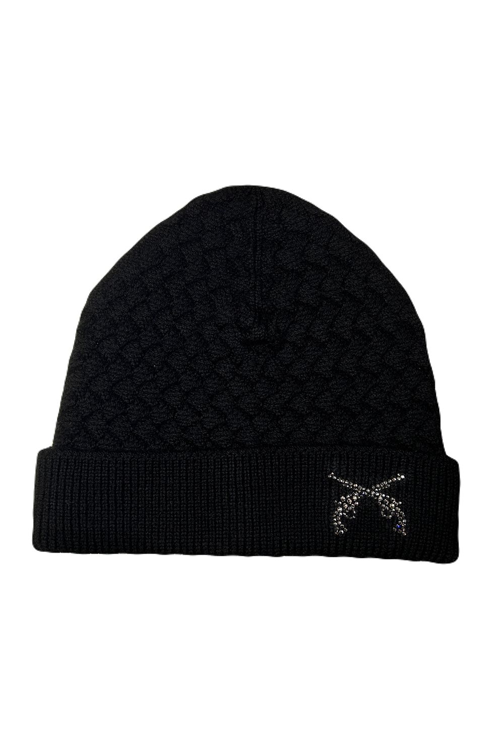 FAR BASKET KNIT CAP CROSSGUN CRYSTAL / ファー バスケット ニットキャップ クロスガン クリスタル