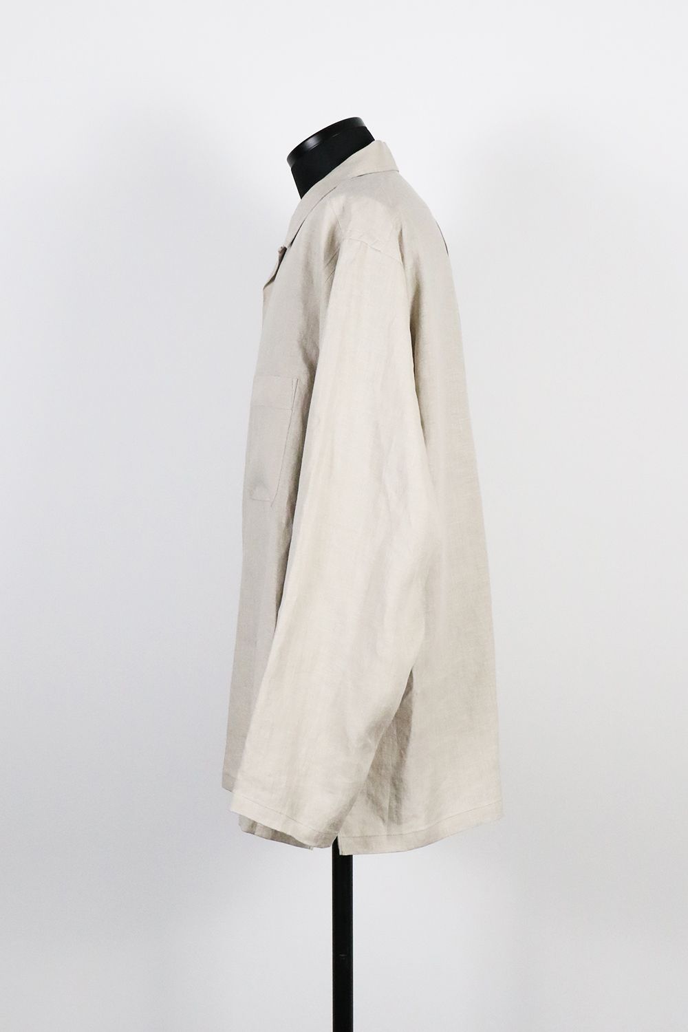 HEMP SHIRTING OPEN COLLAR SHIRT L/S  /  ヘンプ シャーティング オープンカラー ロングスリーブ シャツ