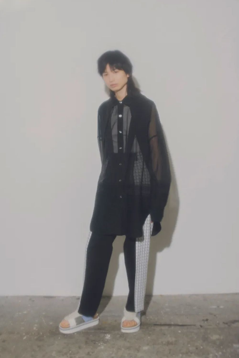See-through gradation shirt / シースルー グラデーション シャツ