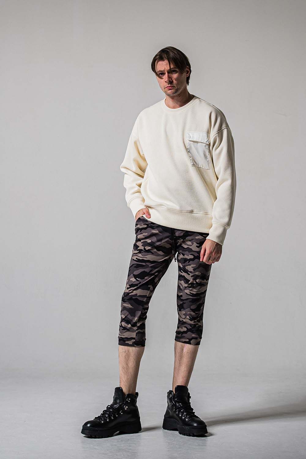 RE CROPPED PT / ナイロン イージー クロップドパンツ