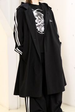 Sustainable Tuffeta Line Big Silhouette Hoodie / ライン ビッグシルエット フーディー