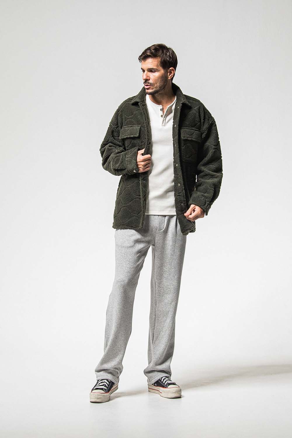 VELOURS FLEECE THERMAL HENRY / ベロア フリース サーマル ヘンリーネック