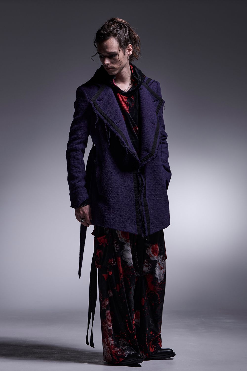 kiryuyrik - Tweed Cut Off Napoleon Jacket / ツイードカット