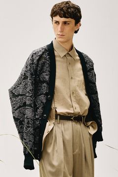 Cut jacquard sheer cardigan / カットジャガード シアー カーディガン