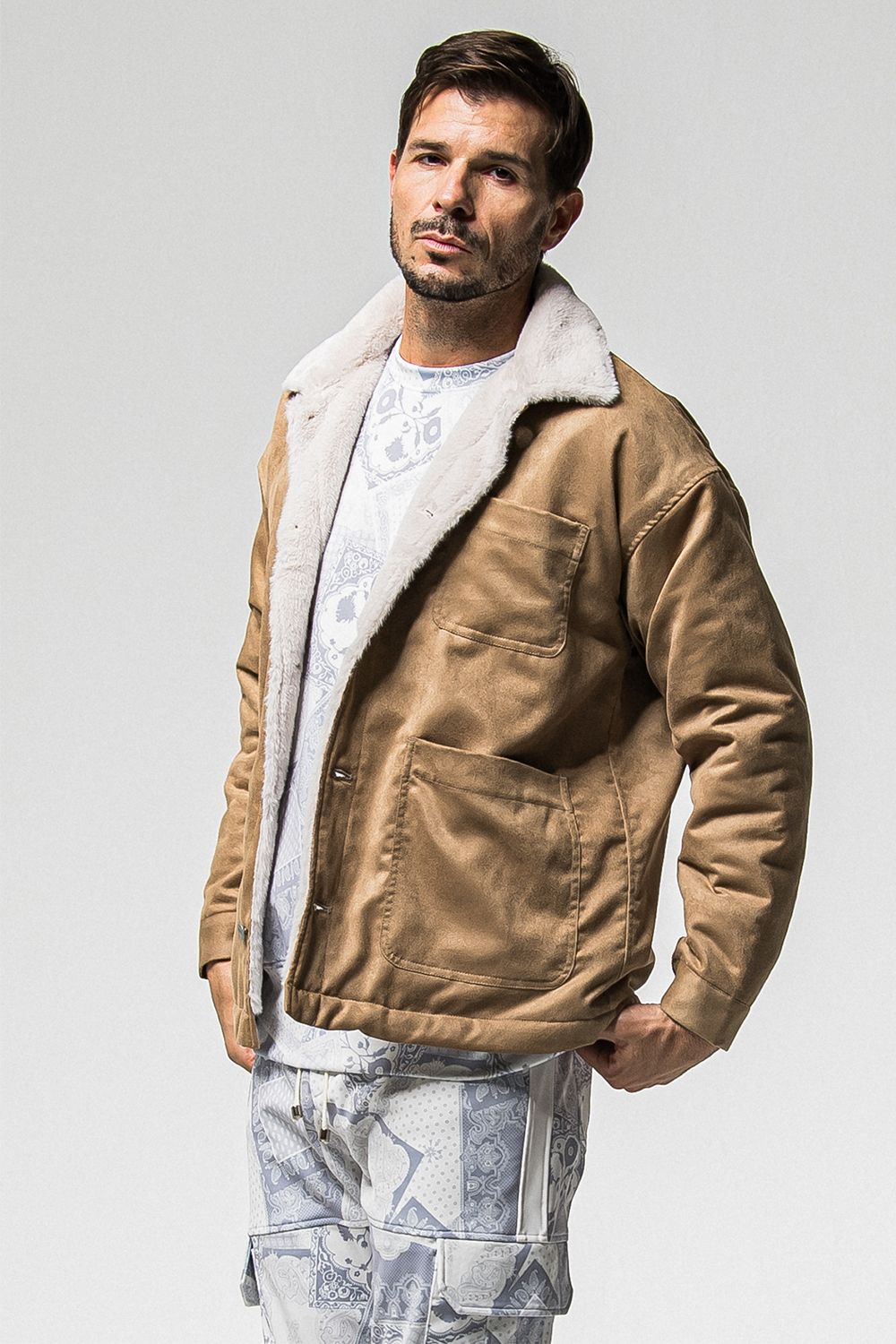 SUEDE FUR COVER ALL / スウェード ファー カバーオール