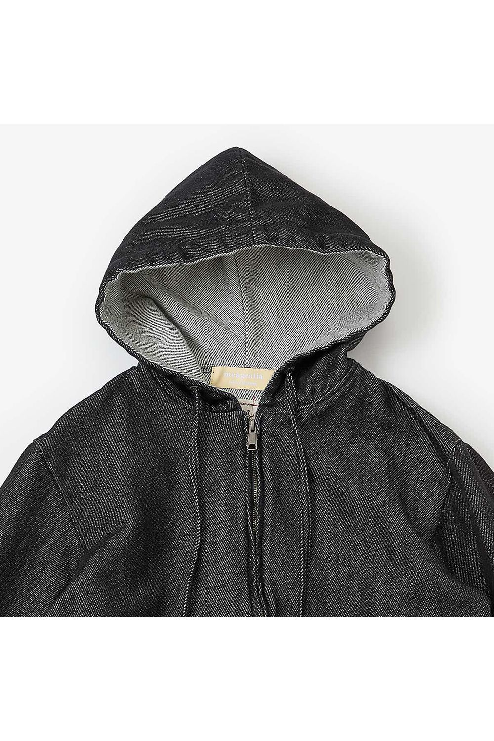 Loose twist yarn denim zip-up hoodie / ルーズ ツイスト ヤーン デニム ジップアップ フーディー