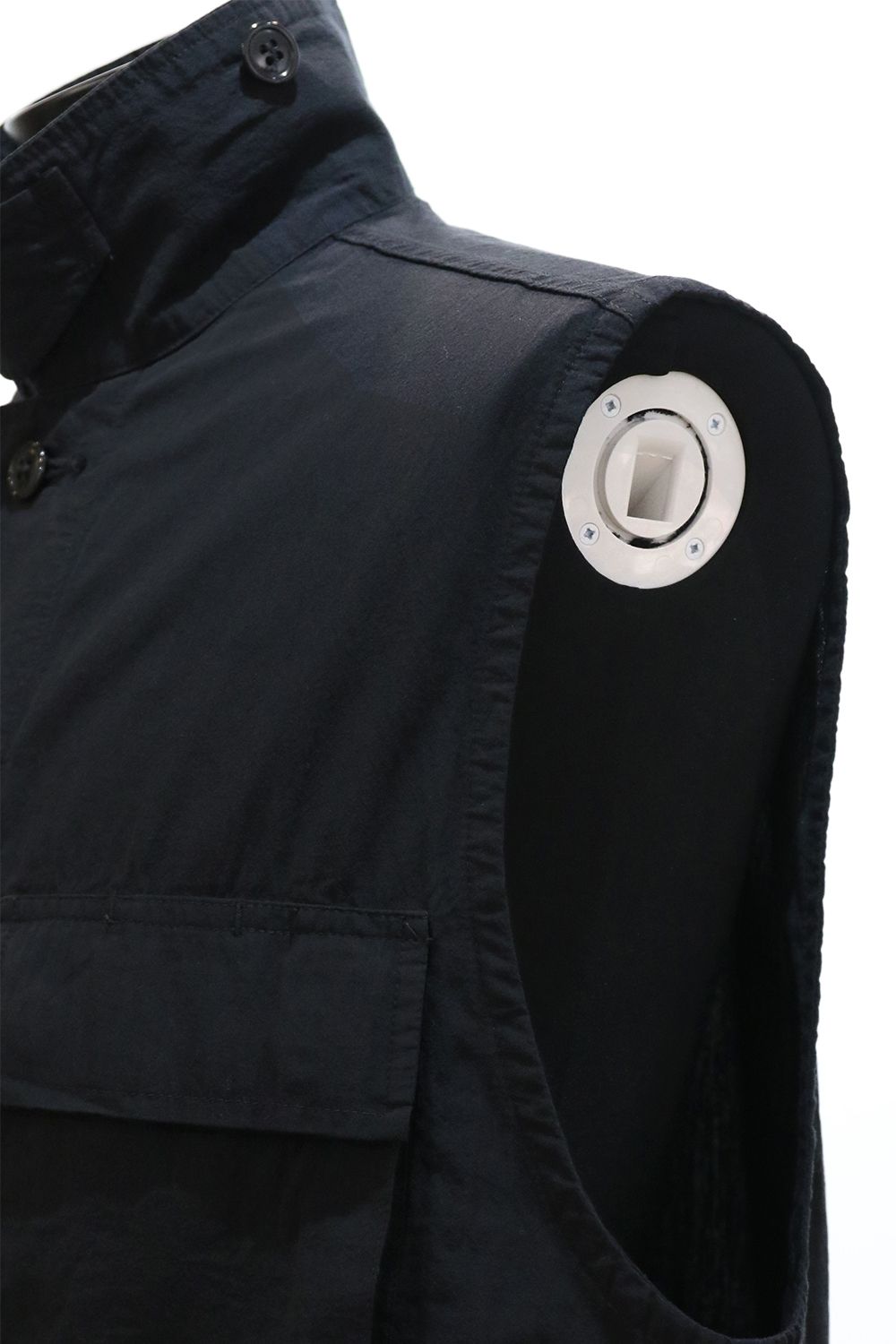 TUMBLED ORGANIC COTTON POPLIN B.D.U VEST / タンブル オーガニック コットン ポプリン バトル ドレス ユニフォーム ベスト
