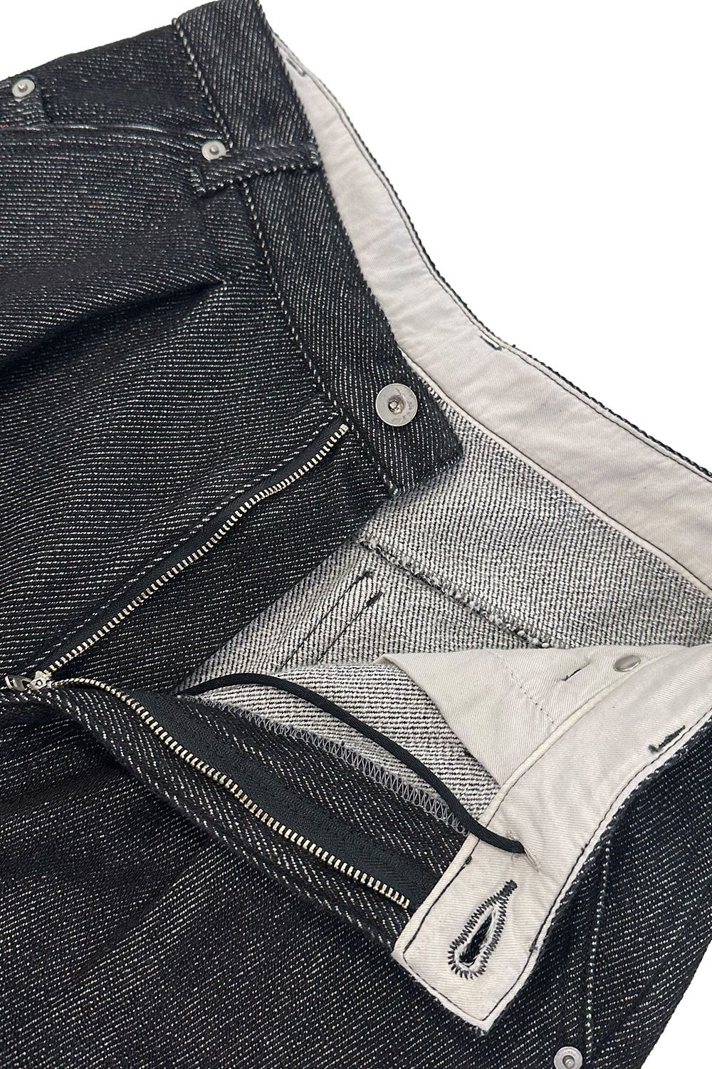 Lace tape denim wide slacks / レーステープ デニム ワイドスラックス