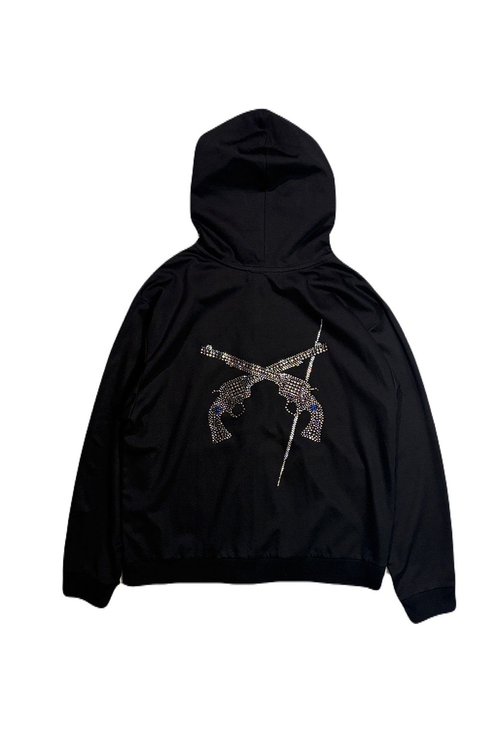 ST/JER HOOD INKJET/CRY / ストレッチジャージ フーディー インクジェットプリント スラッシュクロスガンクリスタル