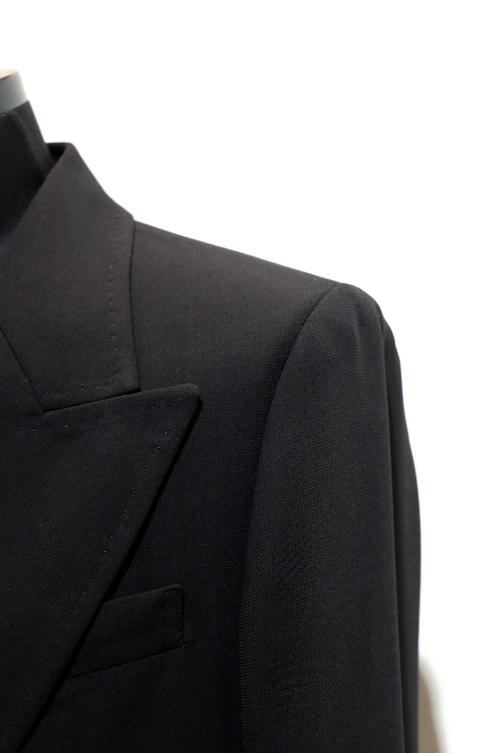 MELANGE TWILL DOUBLE BREASTED JACKET<HORN BUTTON> / メランジ ツイル ダブルブレステッド ジャケット