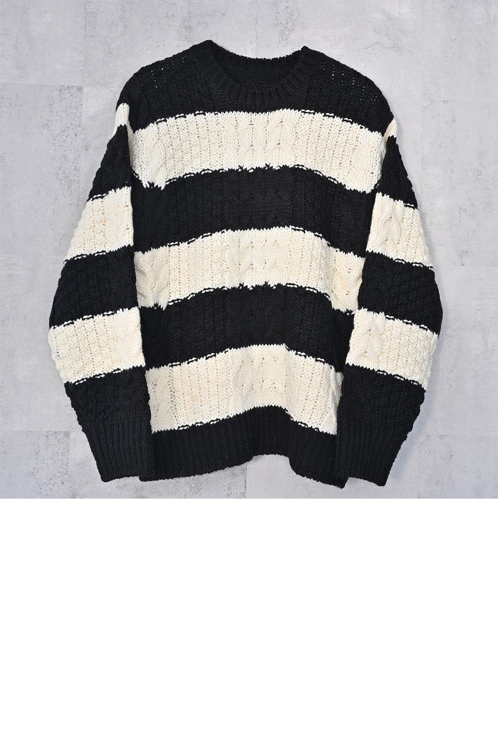 cable law sweater  / ケーブル ローゲージ セーター