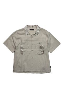 CO/W VIYELLA SHIRT/CR / コットン ビエラ ショートスリーブ オープンカラーシャツ クリスタルクロスガン