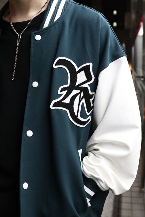 RESOUND CLOTHING 好評中の”RC Jersey OVER VARSITY JACKET”スタイル