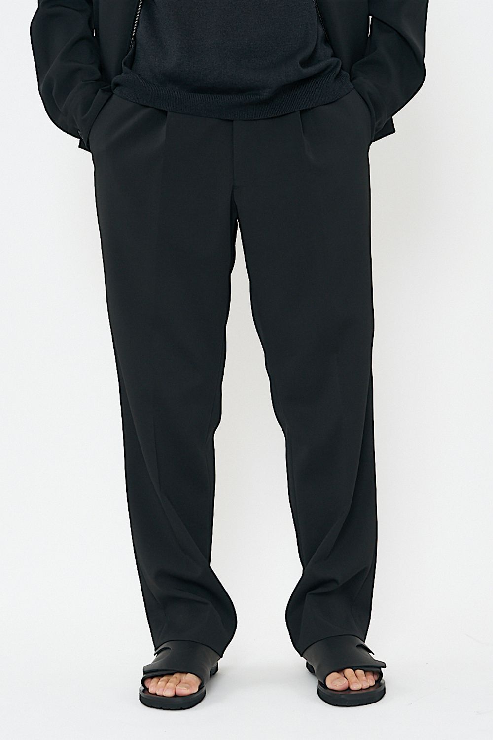 BACK "GOMU" 1 TUCK PANTS  / バック ゴム 1タック パンツ