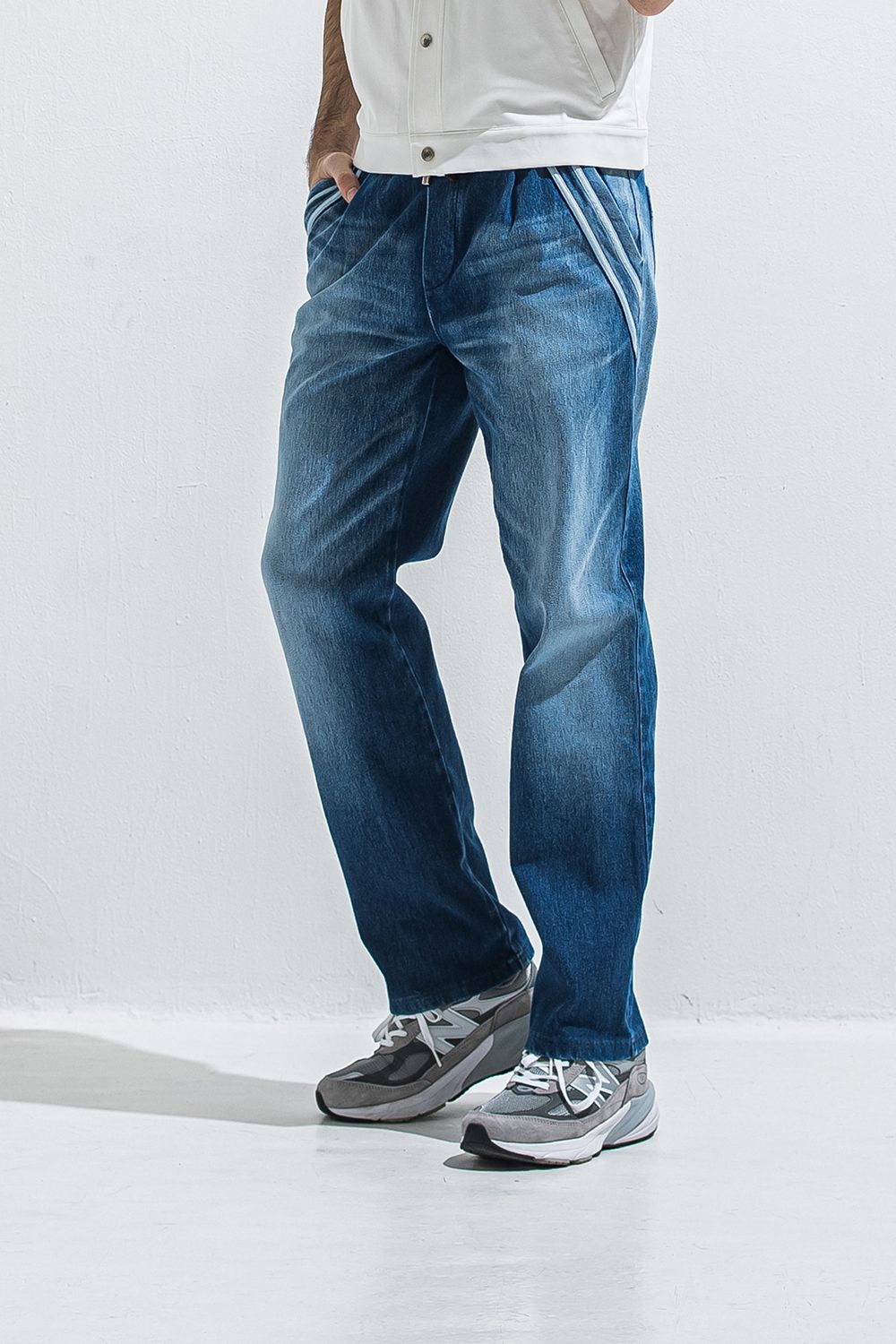 EDGE DENIM SEMI WIDE PT / エッジ デニム セミワイドパンツ