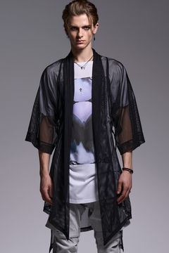 Mesh KIMONO-Sleeve Cardigan / メッシュ 着物スリーブ カーディガン