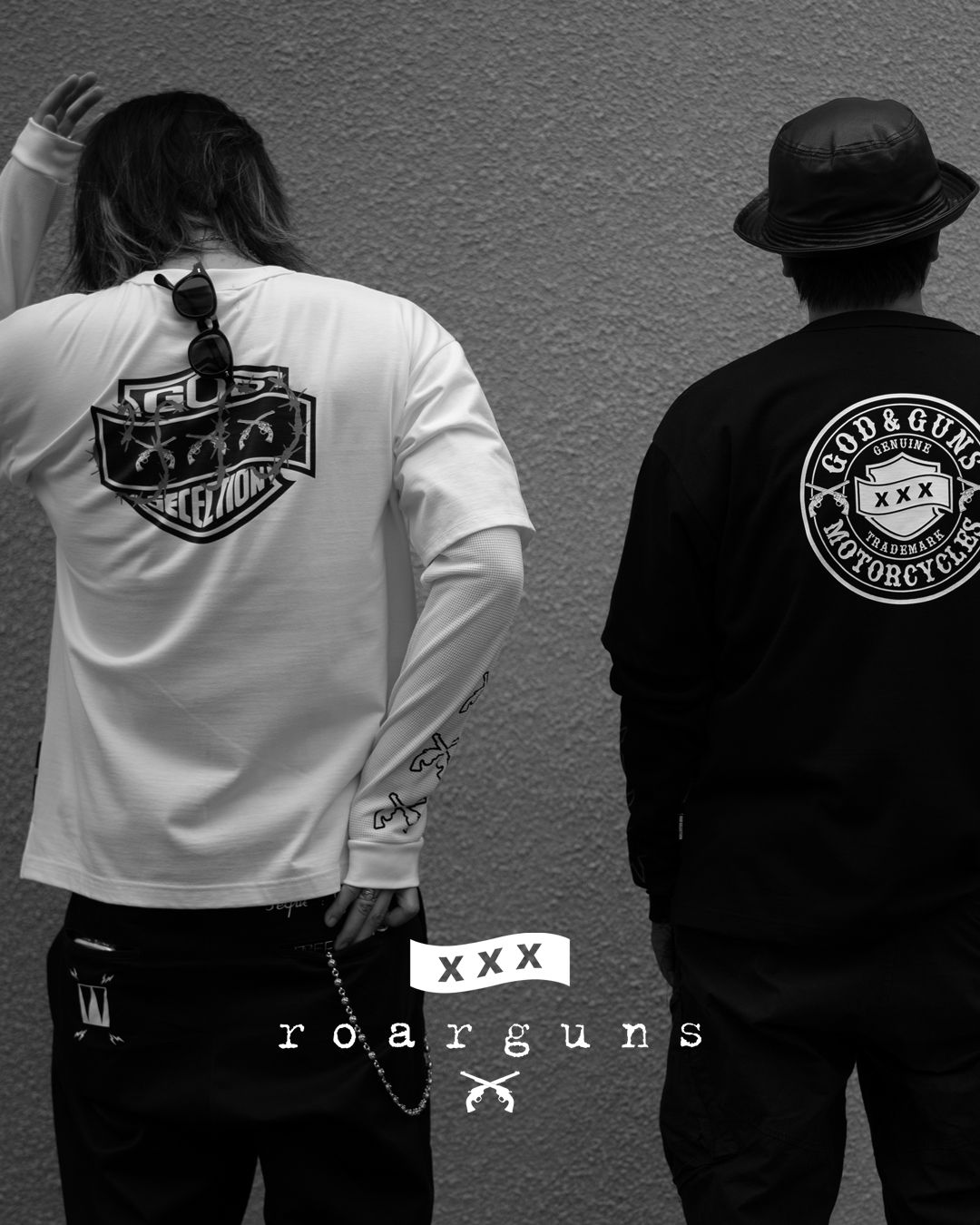 GOD SELECTION XXX × roarguns CIRCLE LOGO LAYERED T-SHIRT / ゴッドセレクション ロアーガンズ コラボレーション レイヤード ロングスリーブT