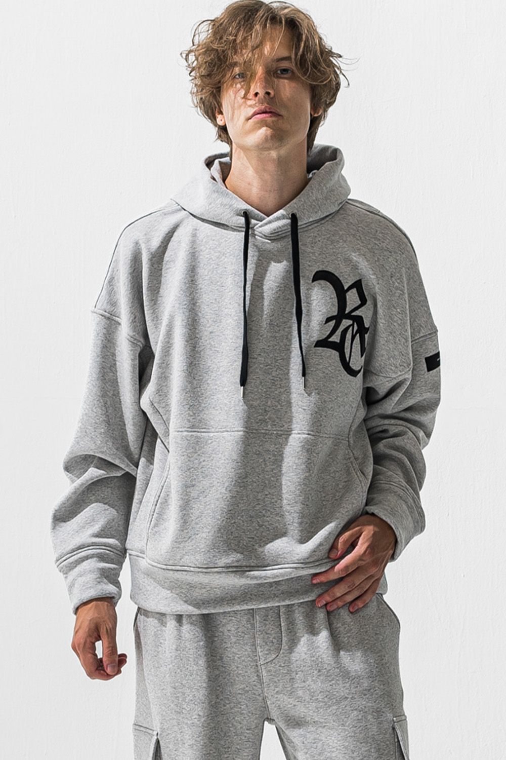 RC velours fleece hoodie / RCロゴ 裏起毛 ベロア フリース フーディー