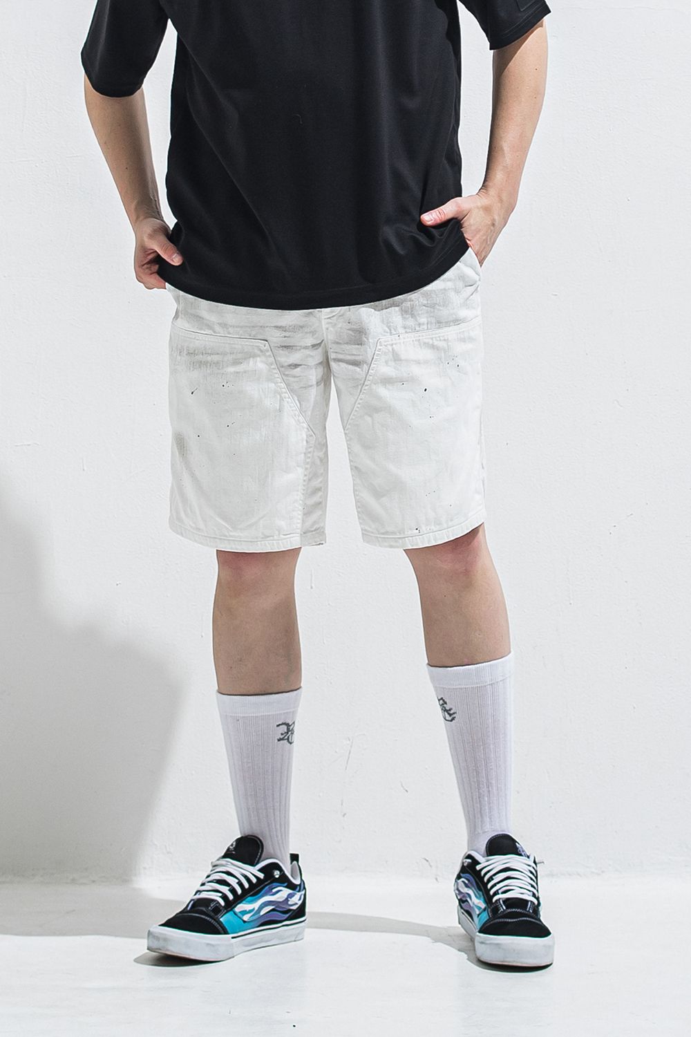 DOUBLE KNEE SHORTS / ダブルニー ショーツ