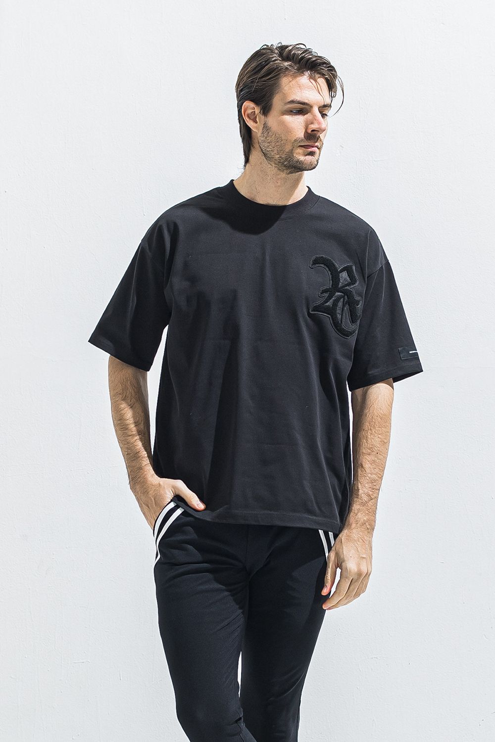 RC OVER TEE / RCロゴ サガラ刺繍ワッペン オーバー Tシャツ