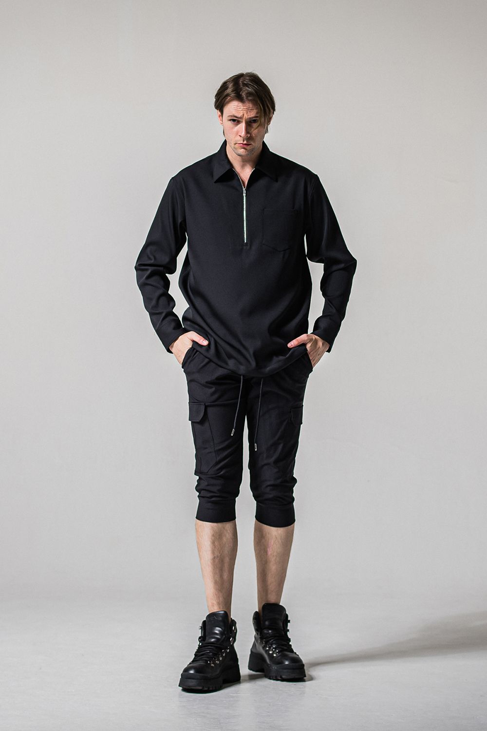 PULLOVER SATIN SHIRT / プルオーバー サテン シャツ