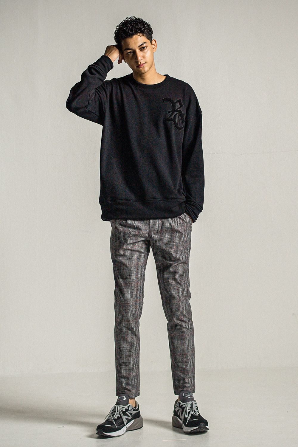 RC CHENILLE VELOURS FLEECE DROP TRAINER / RC シェニール ベロア フリース ドロップ トレーナー