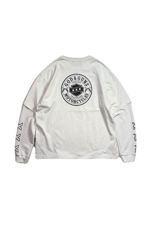 GOD SELECTION XXX × roarguns CIRCLE LOGO LAYERED T-SHIRT / ゴッドセレクション ロアーガンズ コラボレーション レイヤード ロングスリーブT