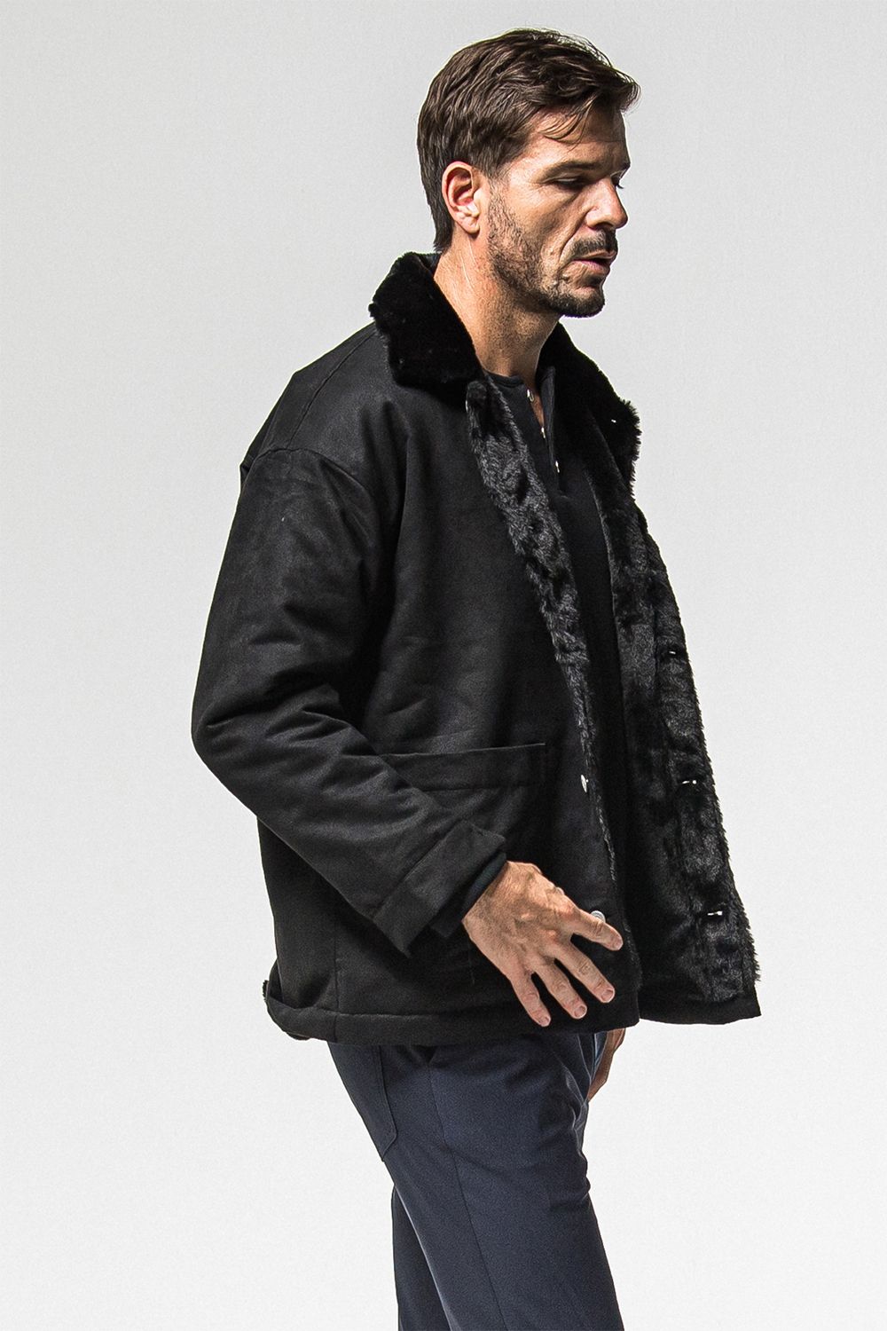 SUEDE FUR COVER ALL / スウェード ファー カバーオール