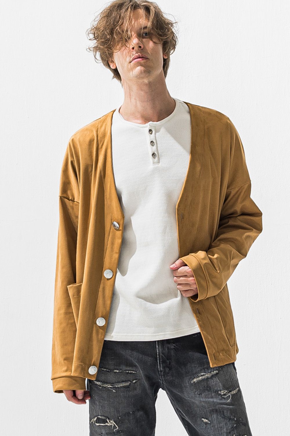 suede cardigan / エコスエード カーディガン