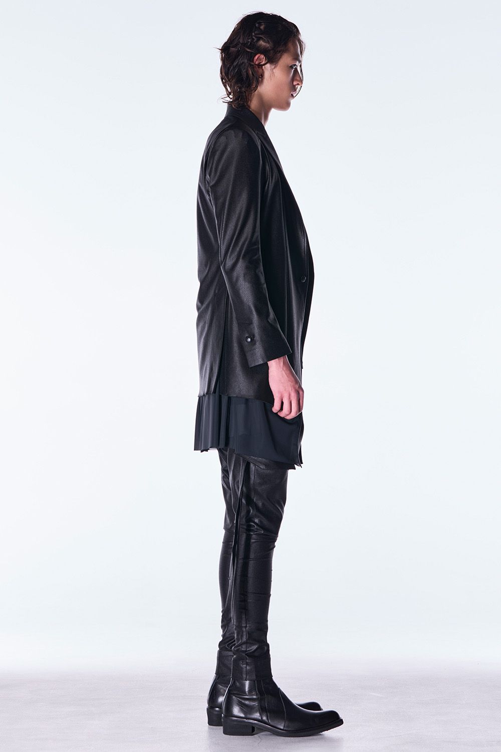 Emboss Silley Jersey Layered Jacket / エンボス シレー ジャージ レイヤード ジャケット