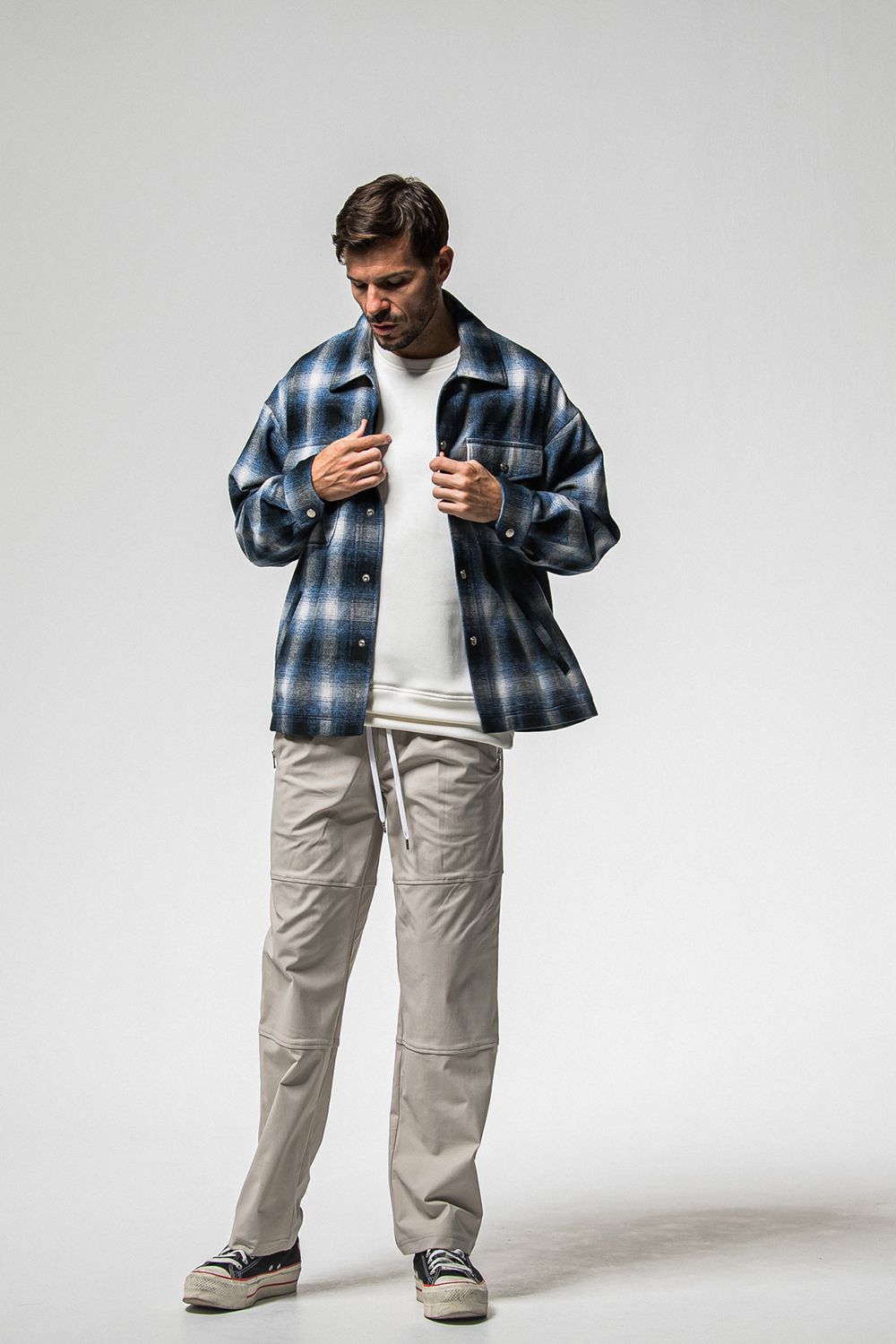 JOHNSON LINE HEAT WIDE TUCK PANTS / ジョンソン ヒート ワイドタックパンツ