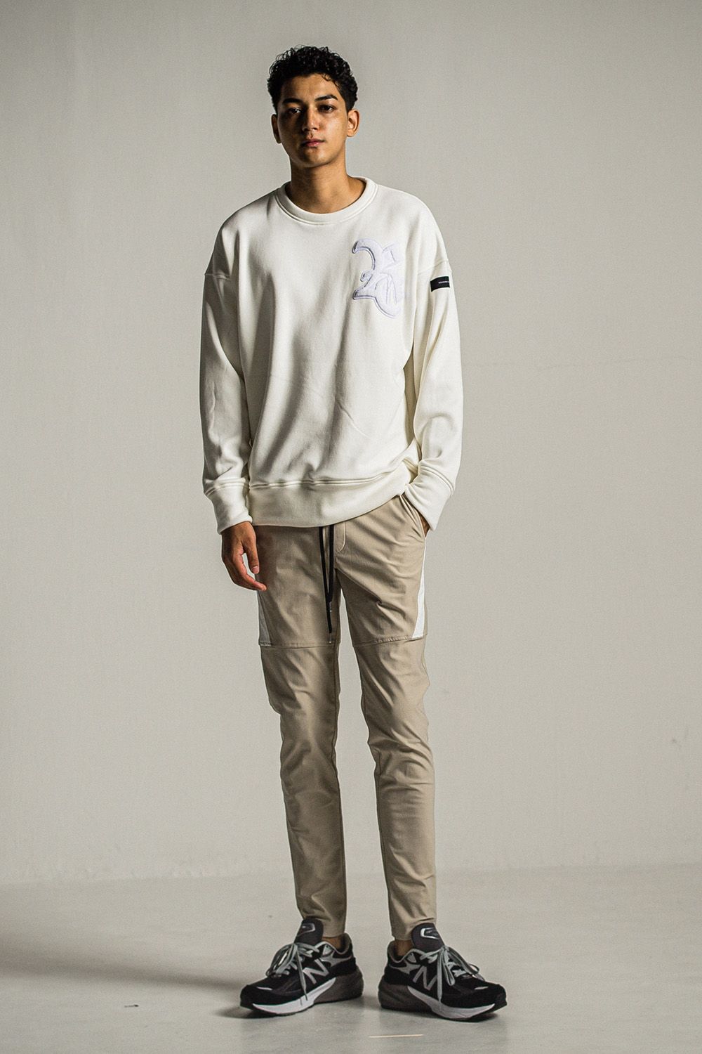 RC CHENILLE VELOURS FLEECE DROP TRAINER / RC シェニール ベロア フリース ドロップ トレーナー