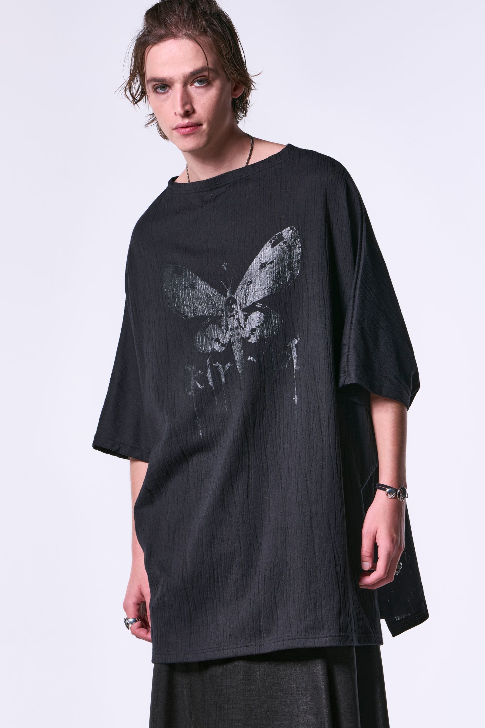 LaceyJQD Jersey 2Front T-Shirt / レースジャガードジャージー 2フロント ドルマンスリーブTシャツ