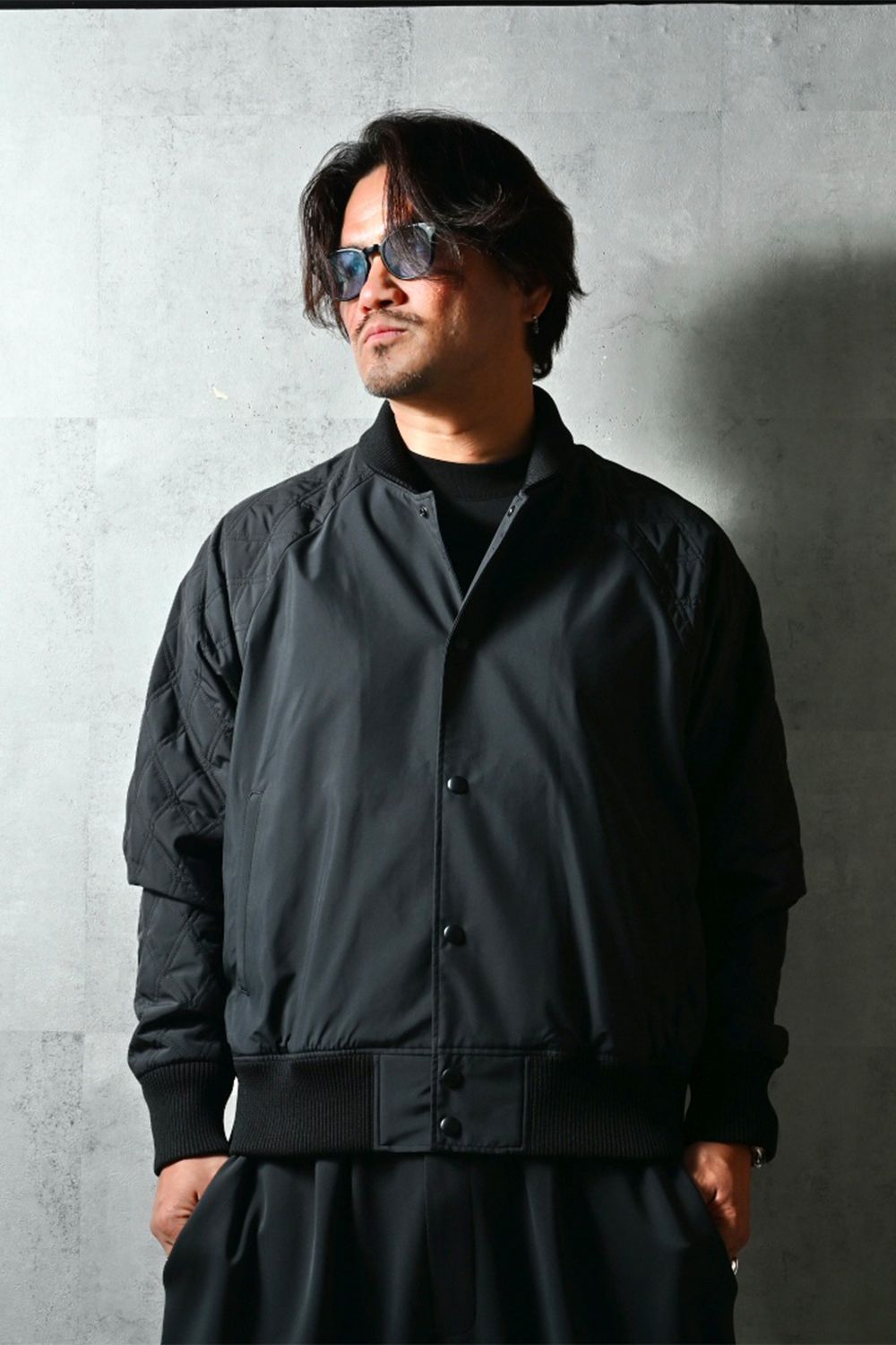 PB Varsity jacket / ラグランスリーブ キルティング バーシティージャケット