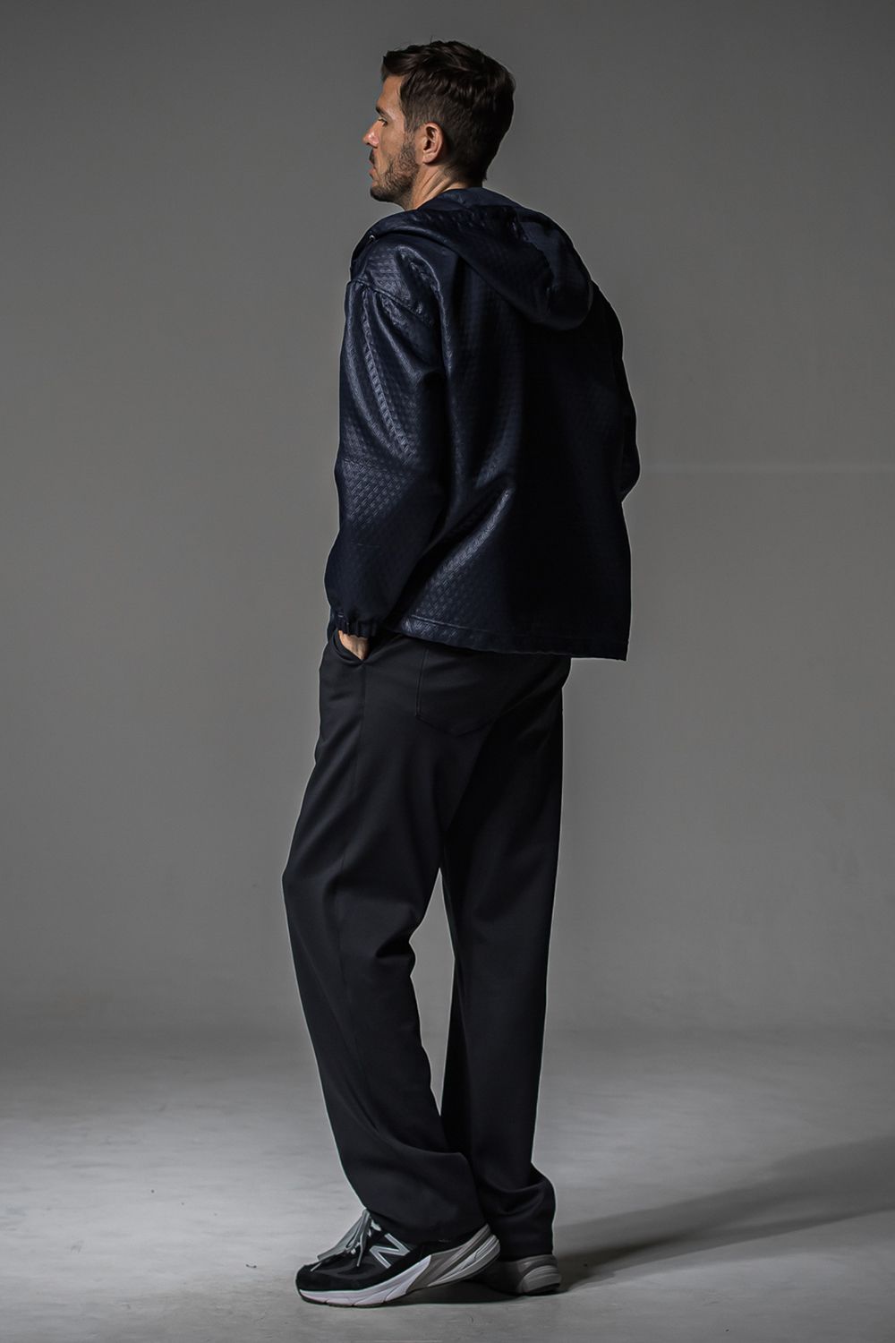 QUILTING COACH HOODIE / キルティング コーチジャケットパーカー