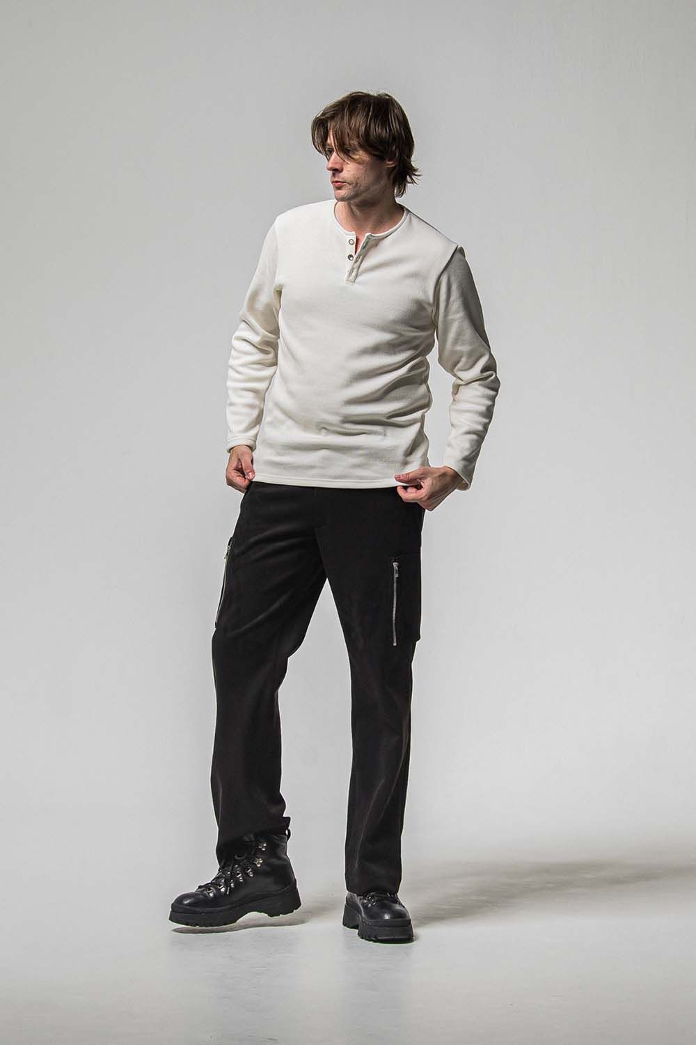 VELOURS FLEECE THERMAL HENRY / ベロア フリース サーマル ヘンリーネック
